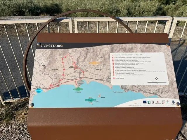 Informatiebord Slag bij Trasimeno 217 v. Chr.